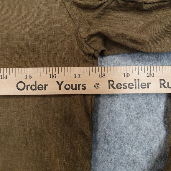 Michael Stars Blazer Womens Extra Small Lottie Linen Jacket One Button Green - Picture 8 of 10